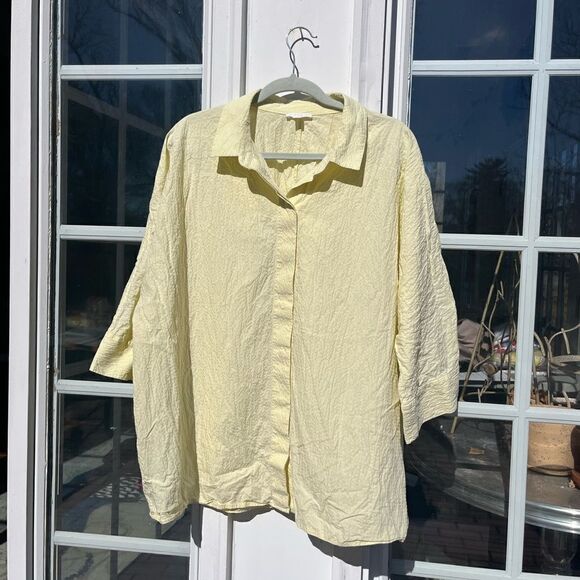 COS Cotton Crinkle Button Down Blouse - Picture 2 of 10